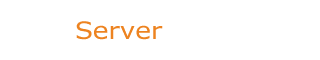 music server logo with text white ocher without border on the left